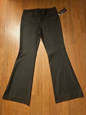 NWT Women’s INC Rare Black Denim Dress Pants Sz 10 Snap And Button Closure New